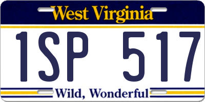 WV license plate 1SP517