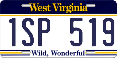 WV license plate 1SP519