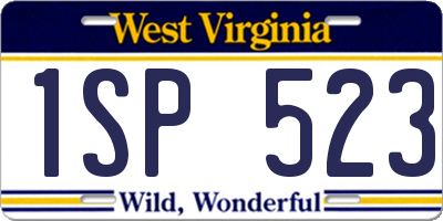 WV license plate 1SP523