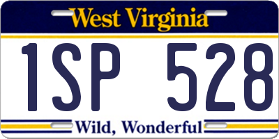 WV license plate 1SP528