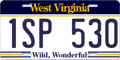 WV license plate 1SP530