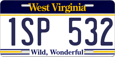 WV license plate 1SP532
