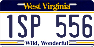 WV license plate 1SP556