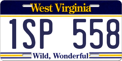 WV license plate 1SP558