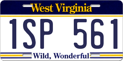 WV license plate 1SP561