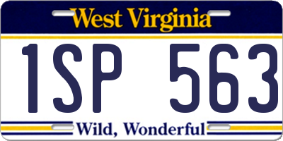 WV license plate 1SP563