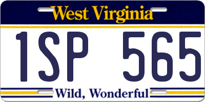 WV license plate 1SP565