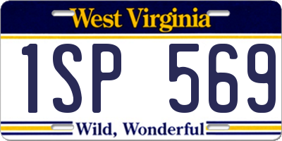 WV license plate 1SP569