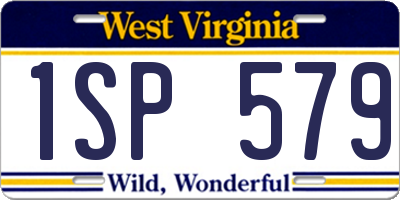 WV license plate 1SP579