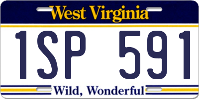 WV license plate 1SP591