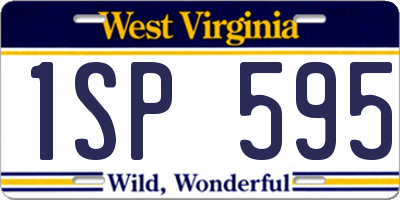 WV license plate 1SP595