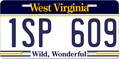 WV license plate 1SP609