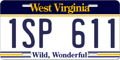 WV license plate 1SP611