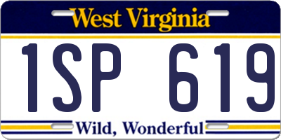 WV license plate 1SP619