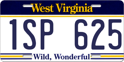 WV license plate 1SP625