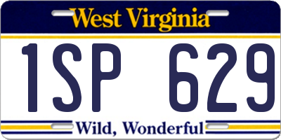WV license plate 1SP629