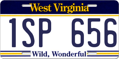 WV license plate 1SP656