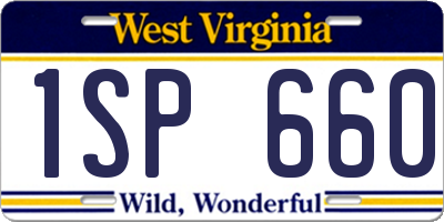 WV license plate 1SP660