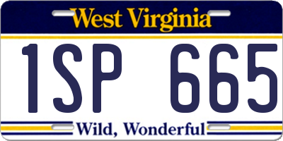 WV license plate 1SP665