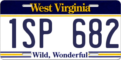 WV license plate 1SP682