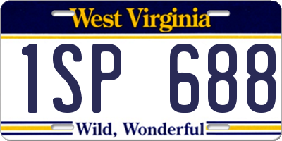 WV license plate 1SP688