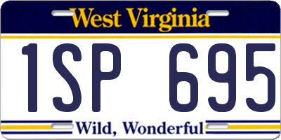 WV license plate 1SP695