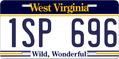 WV license plate 1SP696