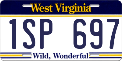 WV license plate 1SP697