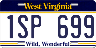 WV license plate 1SP699