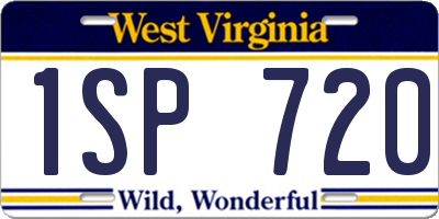 WV license plate 1SP720