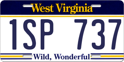 WV license plate 1SP737