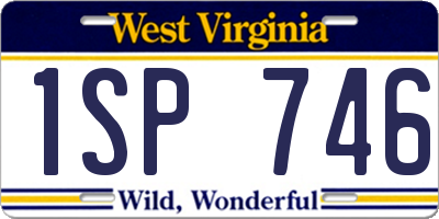 WV license plate 1SP746