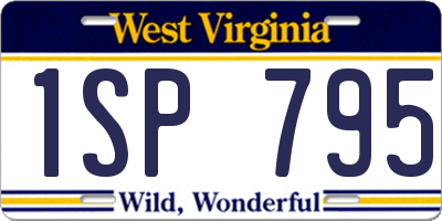 WV license plate 1SP795