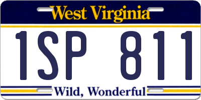 WV license plate 1SP811