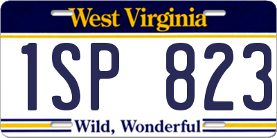 WV license plate 1SP823