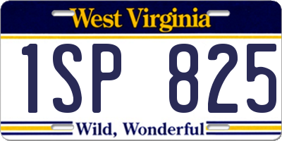 WV license plate 1SP825