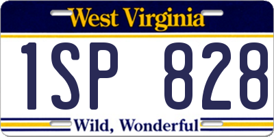 WV license plate 1SP828