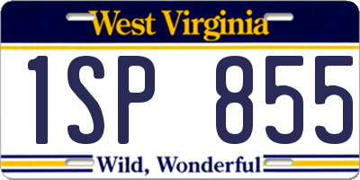 WV license plate 1SP855