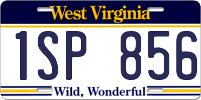 WV license plate 1SP856