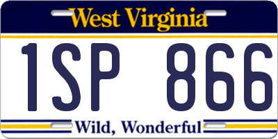 WV license plate 1SP866