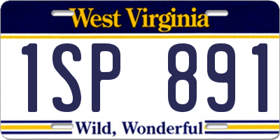WV license plate 1SP891
