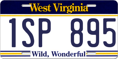 WV license plate 1SP895