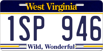 WV license plate 1SP946