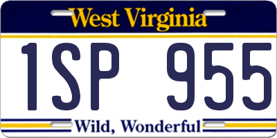 WV license plate 1SP955