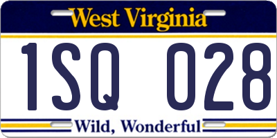 WV license plate 1SQ028