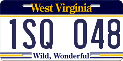 WV license plate 1SQ048