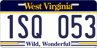 WV license plate 1SQ053