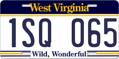 WV license plate 1SQ065