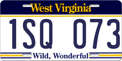 WV license plate 1SQ073