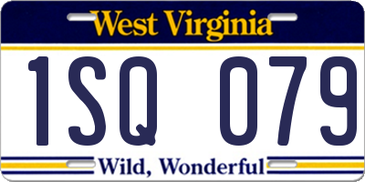 WV license plate 1SQ079
